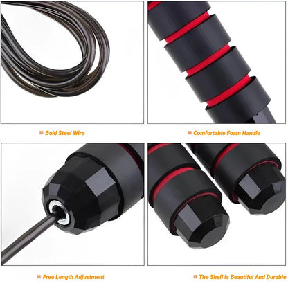 Steel wire jump rope handles